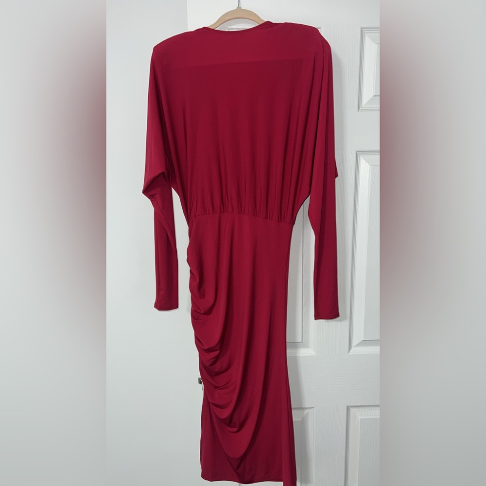 Guess by Marciano Burgundy Long Sleeve Dress - Picture 7 of 8
